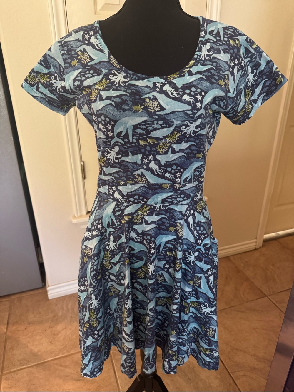 Svaha USA Ocean Life Twirl Dress-SMALL